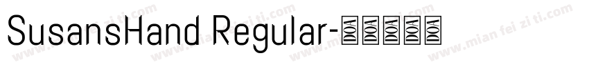 SusansHand Regular字体转换